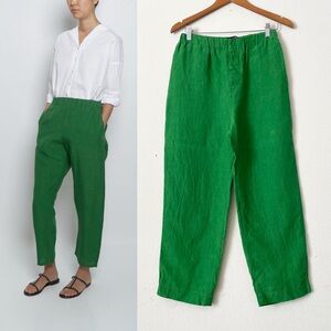 Sofie D’hoore Dhoore SIZE 34 100% linen green pocketed pants in green
